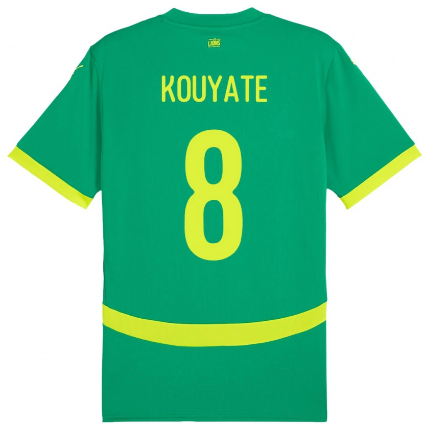 Danxen Børn Senegal Cheikhou Kouyate #8 Grøn Udebane Spillertrøjer 24-26 Trøje T-Shirt