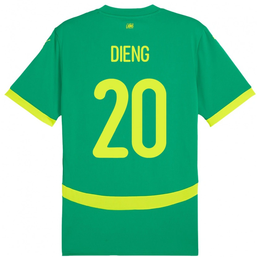 Danxen Børn Senegal Bamba Dieng #20 Grøn Udebane Spillertrøjer 24-26 Trøje T-Shirt