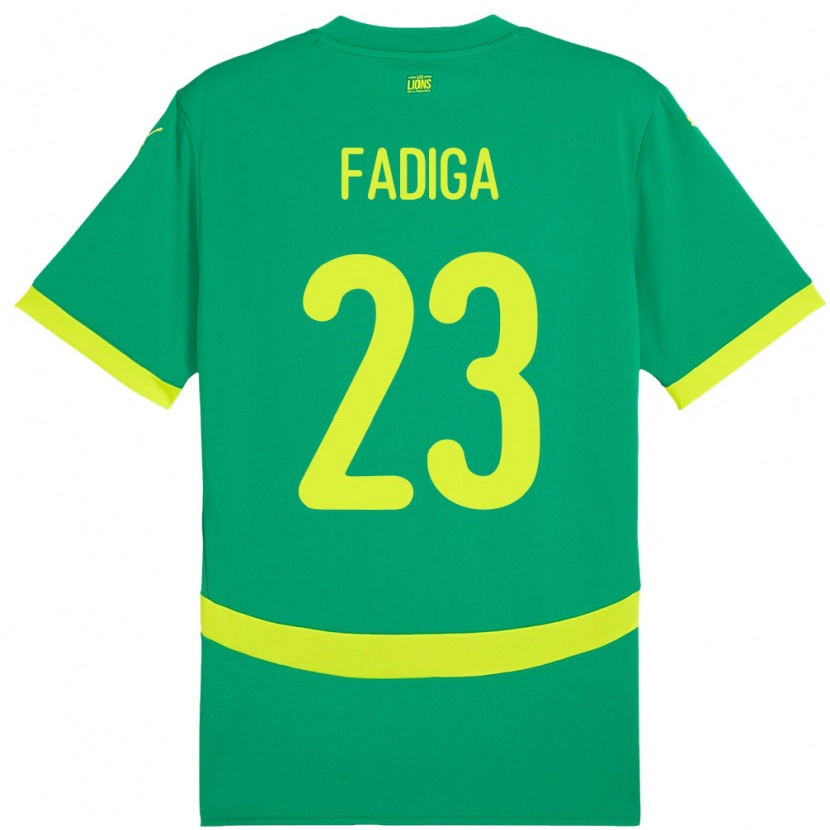 Danxen Børn Senegal Noah Fadiga #23 Grøn Udebane Spillertrøjer 24-26 Trøje T-Shirt