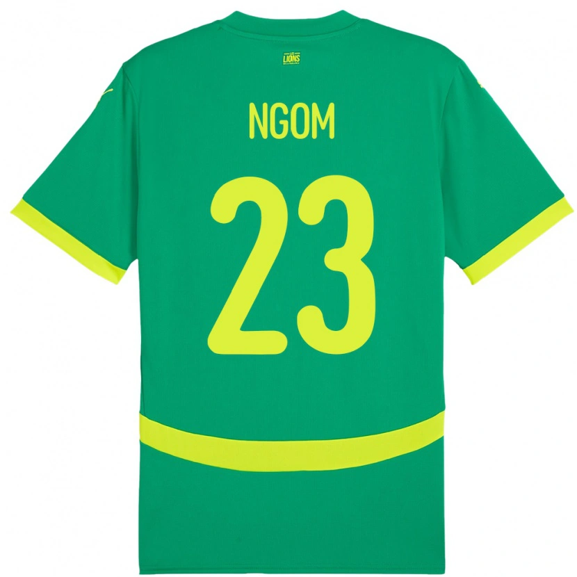 Danxen Børn Senegal Astou Ngom #23 Grøn Udebane Spillertrøjer 24-26 Trøje T-Shirt