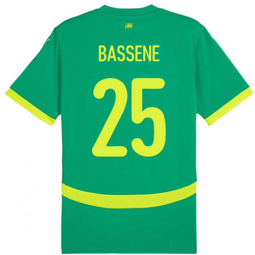 Danxen Børn Senegal Pascaline Bassene #25 Grøn Udebane Spillertrøjer 24-26 Trøje T-Shirt