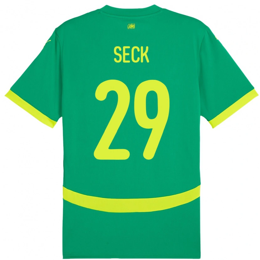 Danxen Børn Senegal Demba Seck #29 Grøn Udebane Spillertrøjer 24-26 Trøje T-Shirt