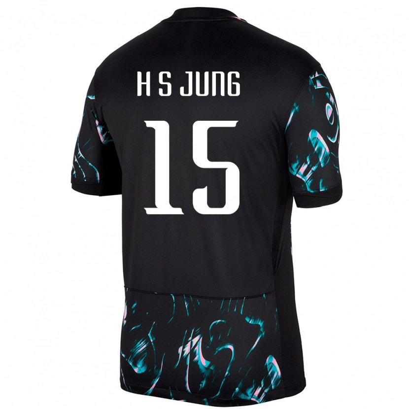 Danxen Børn Sydkorea Seung-Hyun Jung #15 Sort Udebane Spillertrøjer 24-26 Trøje T-Shirt