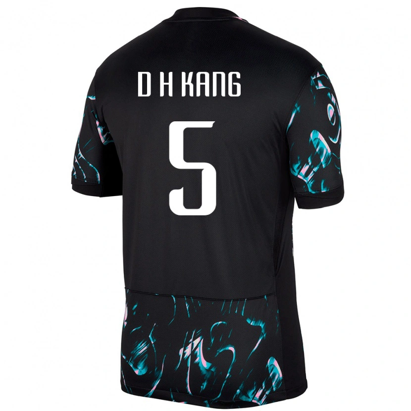 Danxen Børn Sydkorea Dong-Hwi Kang #5 Sort Udebane Spillertrøjer 24-26 Trøje T-Shirt