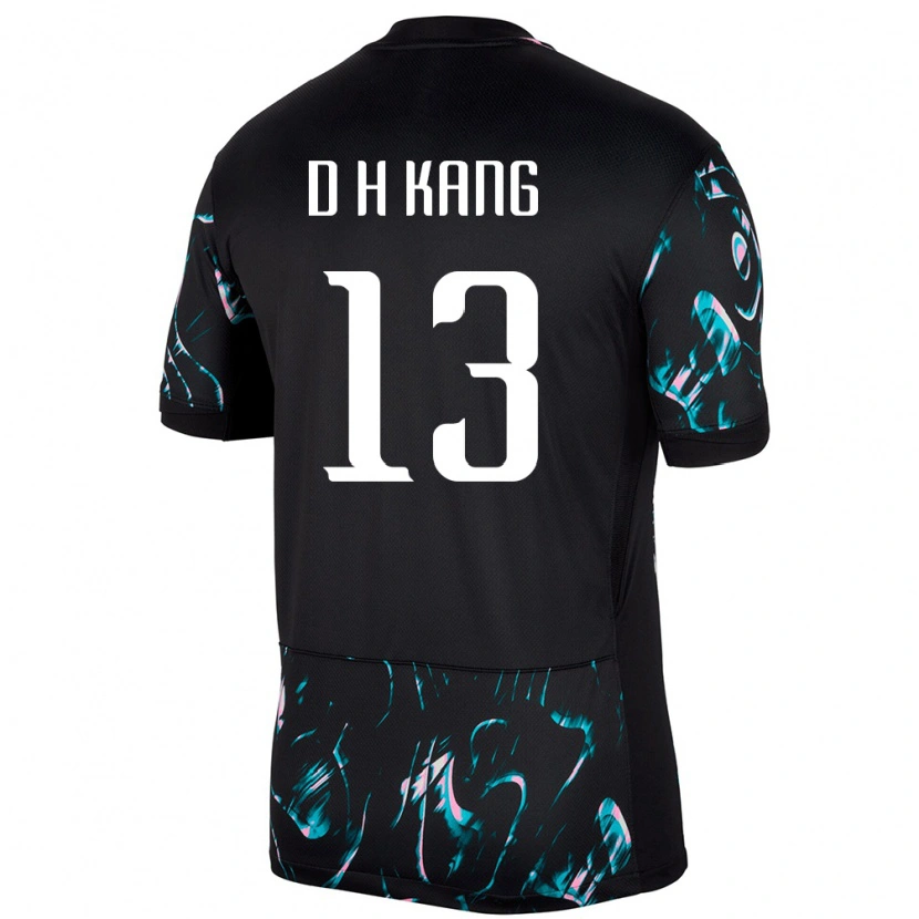 Danxen Børn Sydkorea Dong-Hyun Kang #13 Sort Udebane Spillertrøjer 24-26 Trøje T-Shirt