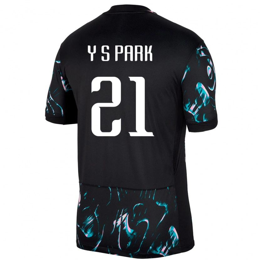 Danxen Børn Sydkorea Sang-Young Park #21 Sort Udebane Spillertrøjer 24-26 Trøje T-Shirt