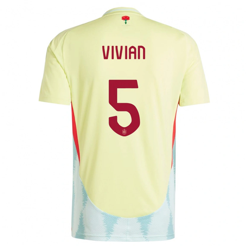 Danxen Børn Spanien Dani Vivian #5 Gul Udebane Spillertrøjer 24-26 Trøje T-Shirt