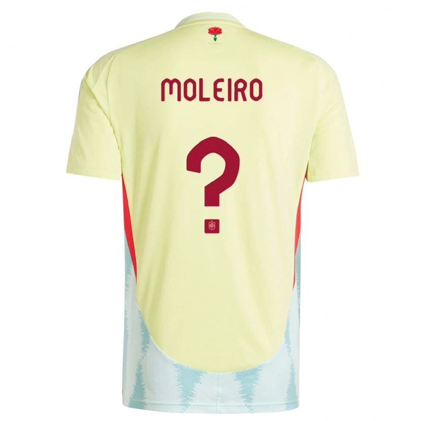 Danxen Børn Spanien Alberto Moleiro #0 Gul Udebane Spillertrøjer 24-26 Trøje T-Shirt