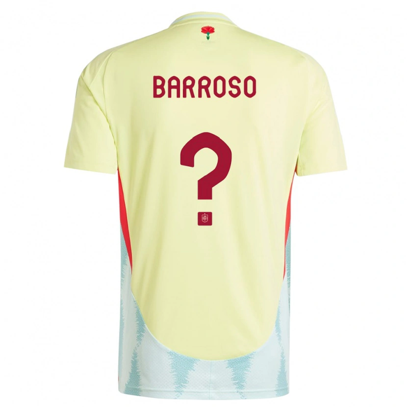 Danxen Børn Spanien Jaime Barroso #0 Gul Udebane Spillertrøjer 24-26 Trøje T-Shirt