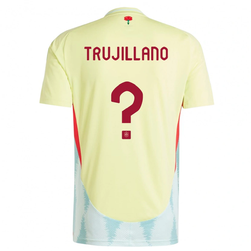 Danxen Børn Spanien Guillermo Trujillano #0 Gul Udebane Spillertrøjer 24-26 Trøje T-Shirt