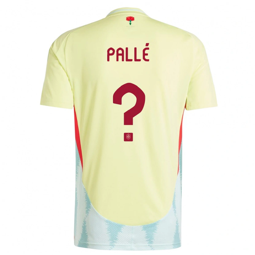 Danxen Børn Spanien Joel Pallé #0 Gul Udebane Spillertrøjer 24-26 Trøje T-Shirt