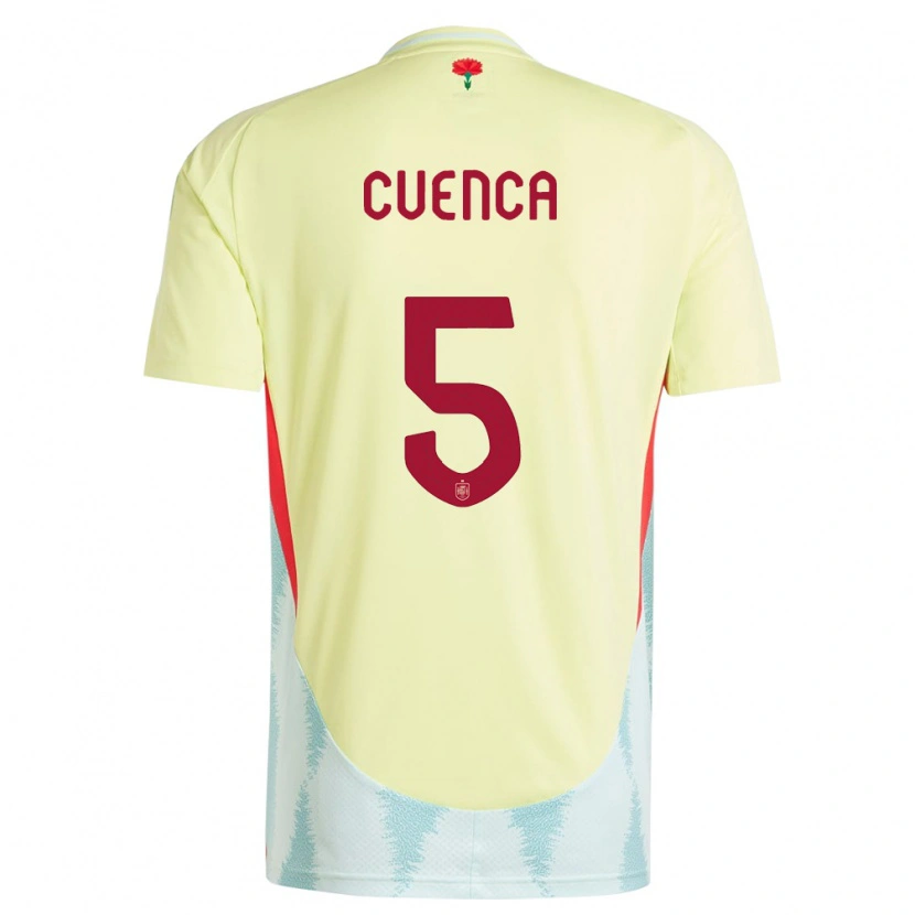 Danxen Børn Spanien Andrés Cuenca #5 Gul Udebane Spillertrøjer 24-26 Trøje T-Shirt