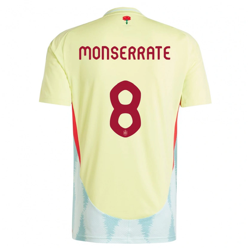 Danxen Børn Spanien Jano Monserrate #8 Gul Udebane Spillertrøjer 24-26 Trøje T-Shirt