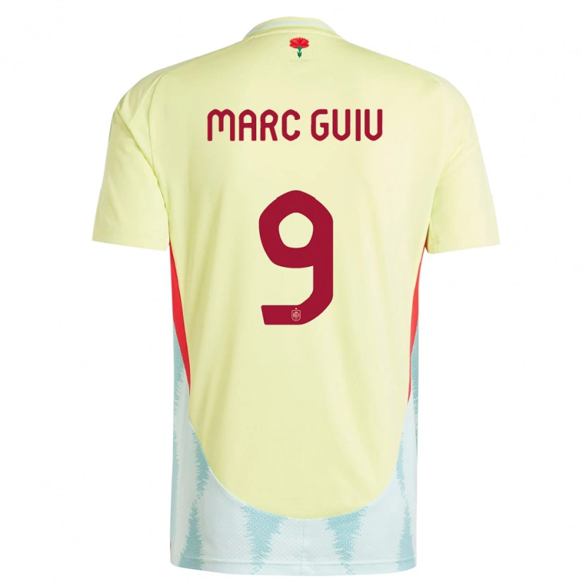 Danxen Børn Spanien Marc Guiu #9 Gul Udebane Spillertrøjer 24-26 Trøje T-Shirt