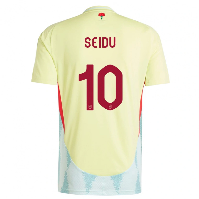 Danxen Børn Spanien Taufik Seidu #10 Gul Udebane Spillertrøjer 24-26 Trøje T-Shirt