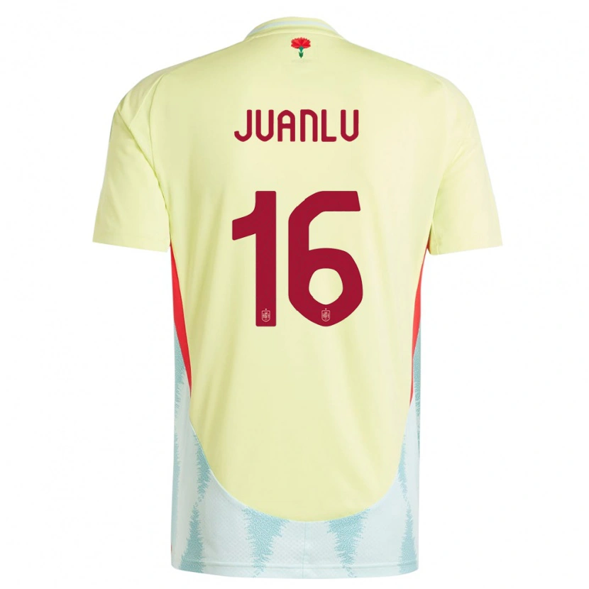 Danxen Børn Spanien Juanlu Sánchez #16 Gul Udebane Spillertrøjer 24-26 Trøje T-Shirt