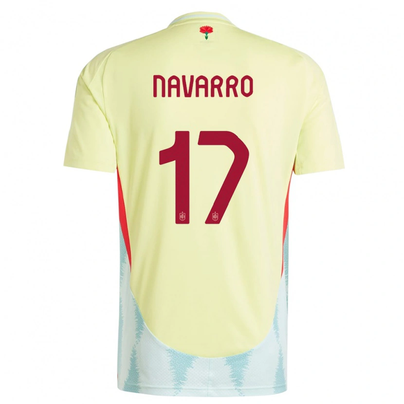 Danxen Børn Spanien Robert Navarro #17 Gul Udebane Spillertrøjer 24-26 Trøje T-Shirt