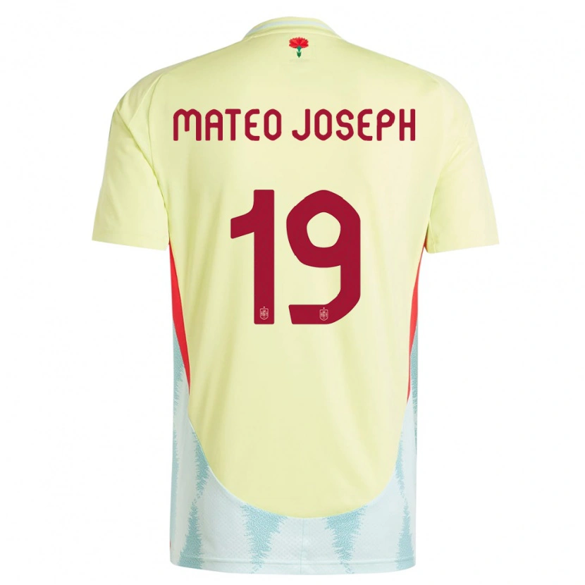 Danxen Børn Spanien Mateo Joseph #19 Gul Udebane Spillertrøjer 24-26 Trøje T-Shirt