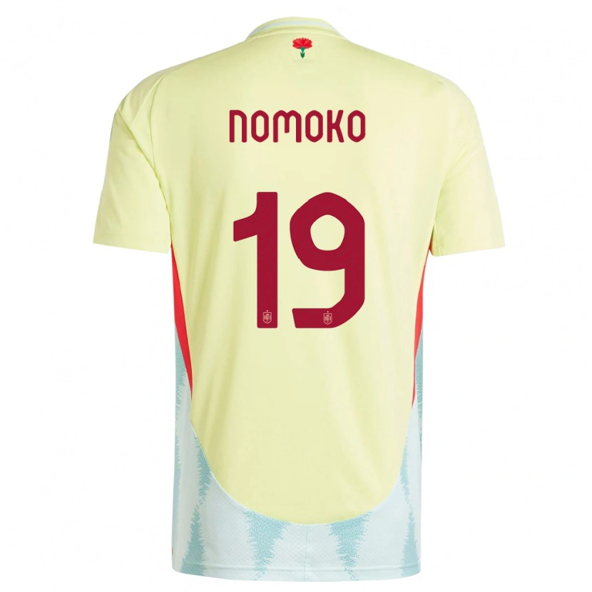 Danxen Børn Spanien Sama Nomoko #19 Gul Udebane Spillertrøjer 24-26 Trøje T-Shirt