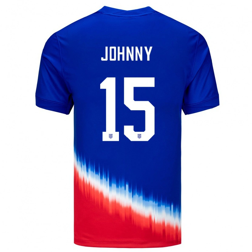 Danxen Børn Usa Johnny Cardoso #15 Blå Udebane Spillertrøjer 24-26 Trøje T-Shirt