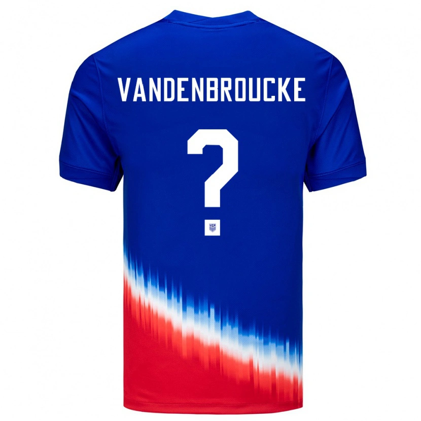 Danxen Børn Usa Victor Vandenbroucke #0 Blå Udebane Spillertrøjer 24-26 Trøje T-Shirt