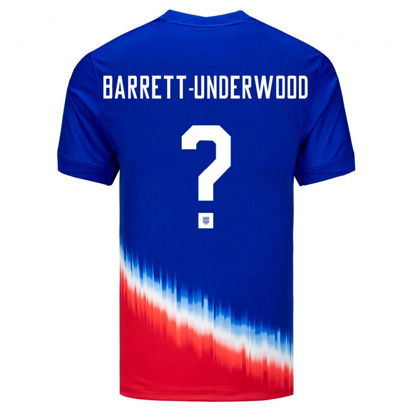 Danxen Børn Usa Keehan Barret-Underwood #0 Blå Udebane Spillertrøjer 24-26 Trøje T-Shirt