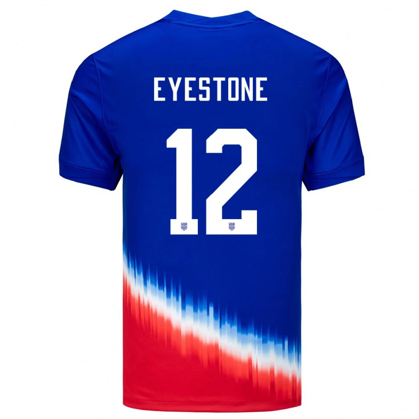 Danxen Børn Usa Julian Eyestone #12 Blå Udebane Spillertrøjer 24-26 Trøje T-Shirt