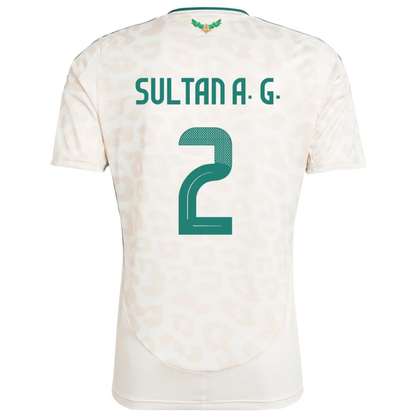 Danxen Børn Saudi-Arabien Sultan Al-Ghannam #2 Hvid Udebane Spillertrøjer 24-26 Trøje T-Shirt