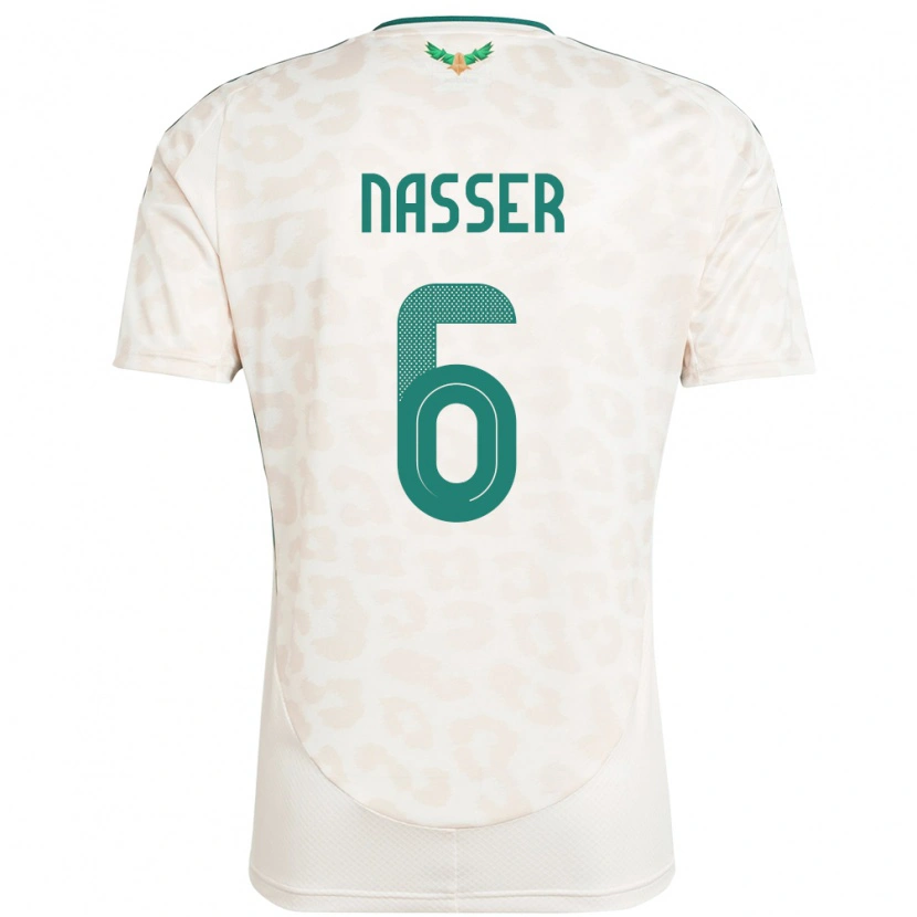 Danxen Børn Saudi-Arabien Nasser Al-Dawsari #6 Hvid Udebane Spillertrøjer 24-26 Trøje T-Shirt