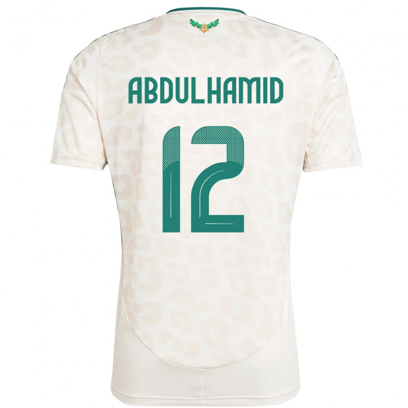 Danxen Børn Saudi-Arabien Saud Abdulhamid #12 Hvid Udebane Spillertrøjer 24-26 Trøje T-Shirt