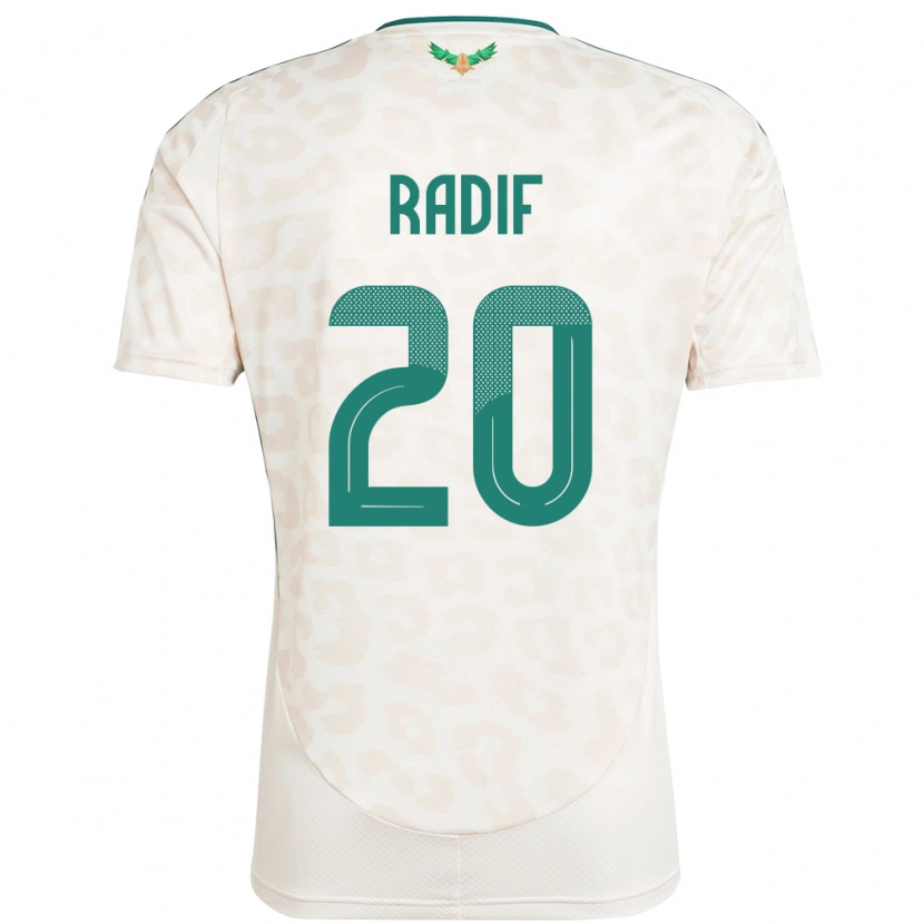 Danxen Børn Saudi-Arabien Abdullah Radif #20 Hvid Udebane Spillertrøjer 24-26 Trøje T-Shirt