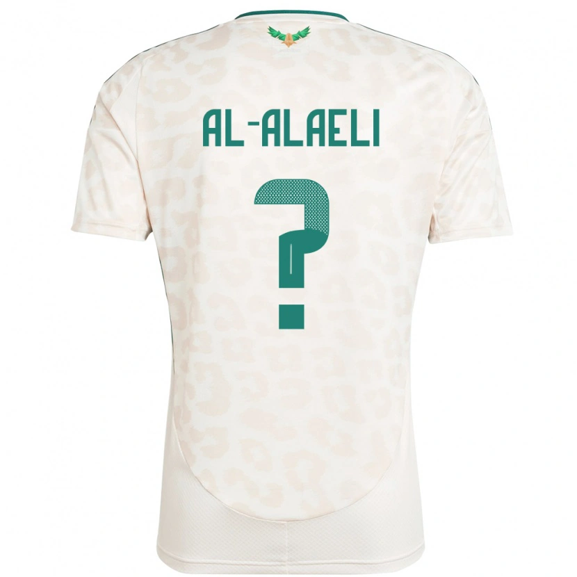 Danxen Børn Saudi-Arabien Mishal Al-Alaeli #0 Hvid Udebane Spillertrøjer 24-26 Trøje T-Shirt