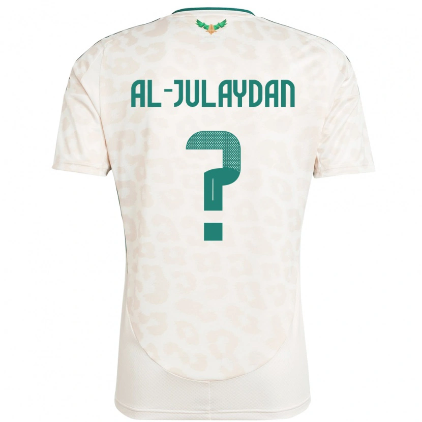 Danxen Børn Saudi-Arabien Ahmed Al-Julaydan #0 Hvid Udebane Spillertrøjer 24-26 Trøje T-Shirt