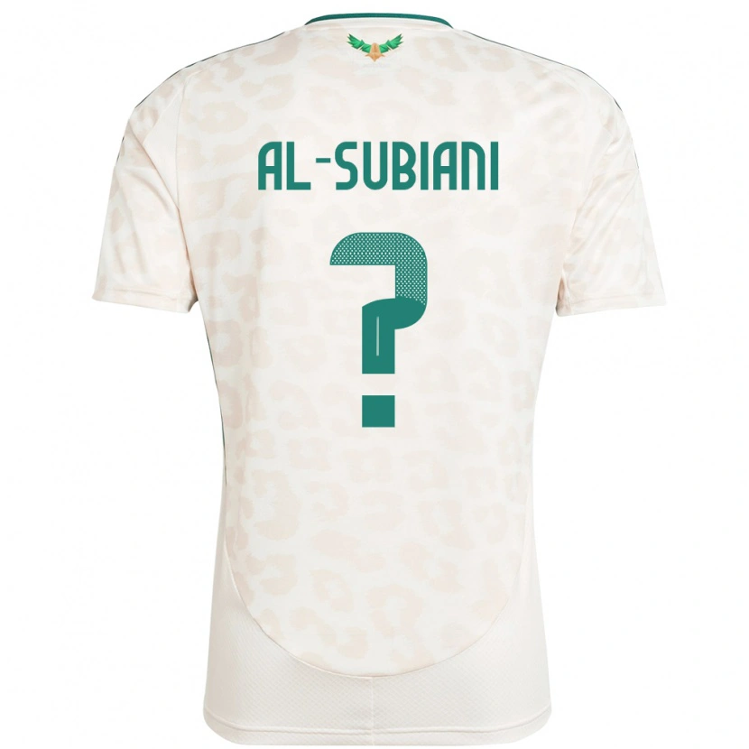 Danxen Børn Saudi-Arabien Faisal Al-Subiani #0 Hvid Udebane Spillertrøjer 24-26 Trøje T-Shirt