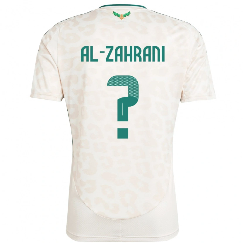 Danxen Børn Saudi-Arabien Anas Al-Zahrani #0 Hvid Udebane Spillertrøjer 24-26 Trøje T-Shirt