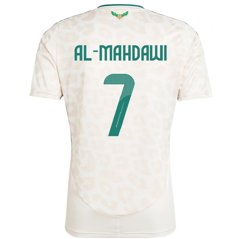 Danxen Børn Saudi-Arabien Ali Al-Mahdawi #7 Hvid Udebane Spillertrøjer 24-26 Trøje T-Shirt