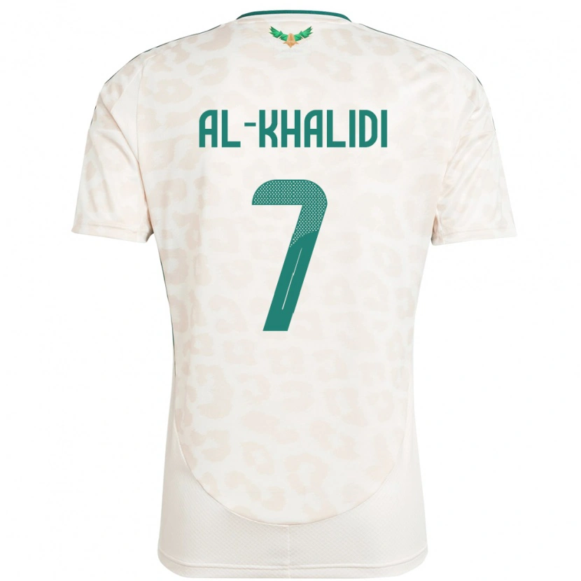 Danxen Børn Saudi-Arabien Tamim Al-Khalidi #7 Hvid Udebane Spillertrøjer 24-26 Trøje T-Shirt