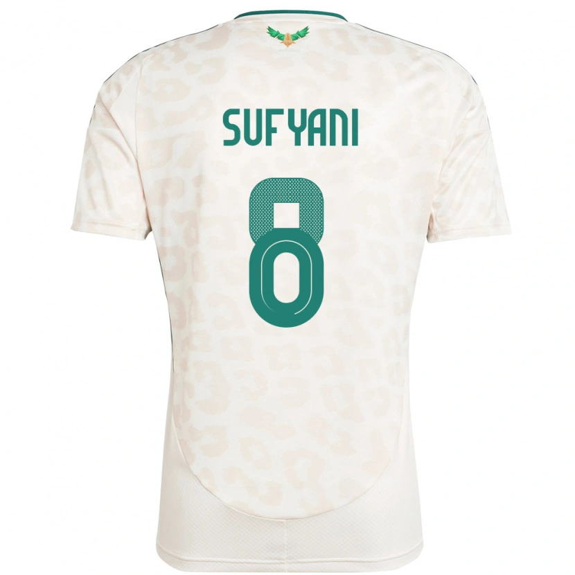 Danxen Børn Saudi-Arabien Abdulrahman Sufyani #8 Hvid Udebane Spillertrøjer 24-26 Trøje T-Shirt