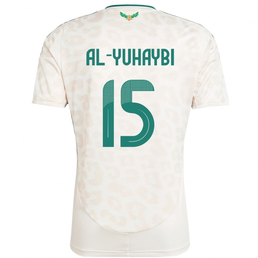 Danxen Børn Saudi-Arabien Amar Al-Yuhaybi #15 Hvid Udebane Spillertrøjer 24-26 Trøje T-Shirt