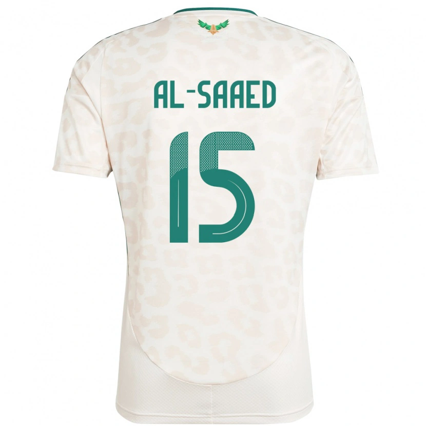 Danxen Børn Saudi-Arabien Turki Abdullah Al-Saaed #15 Hvid Udebane Spillertrøjer 24-26 Trøje T-Shirt