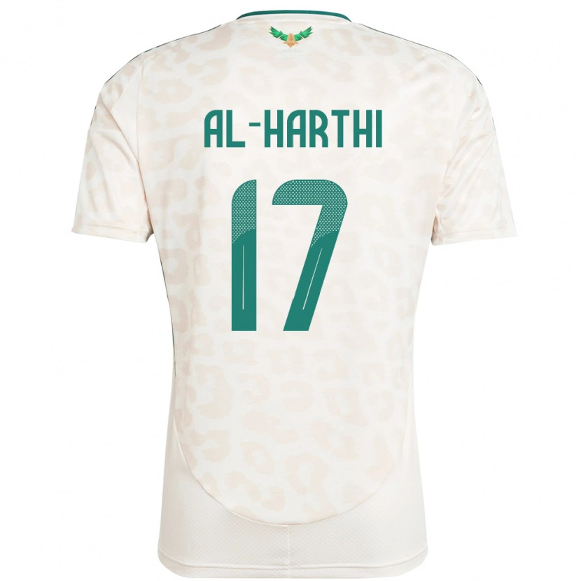 Danxen Børn Saudi-Arabien Adel Al-Harthi #17 Hvid Udebane Spillertrøjer 24-26 Trøje T-Shirt