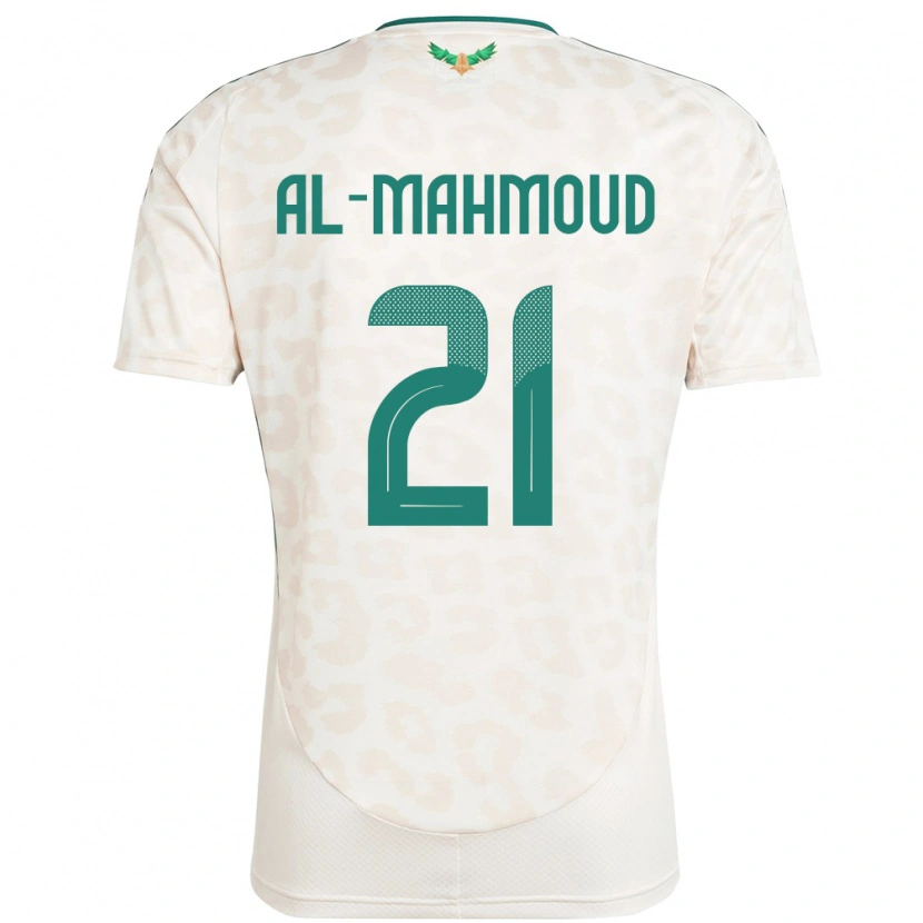 Danxen Børn Saudi-Arabien Mohammed Al-Mahmoud #21 Hvid Udebane Spillertrøjer 24-26 Trøje T-Shirt