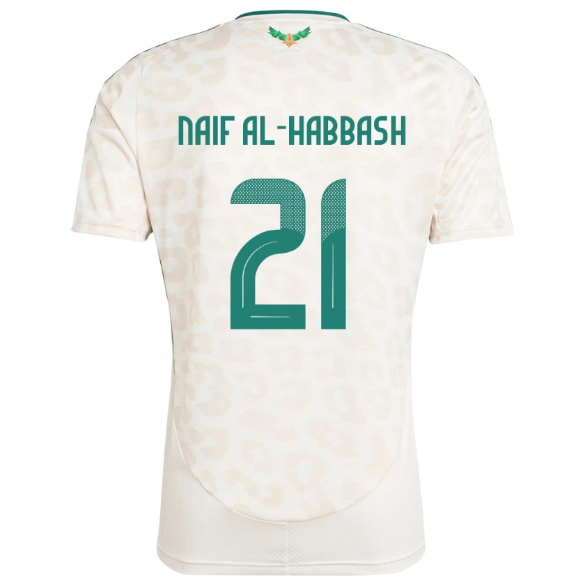 Danxen Børn Saudi-Arabien Azzam Naif Al-Habbash #21 Hvid Udebane Spillertrøjer 24-26 Trøje T-Shirt