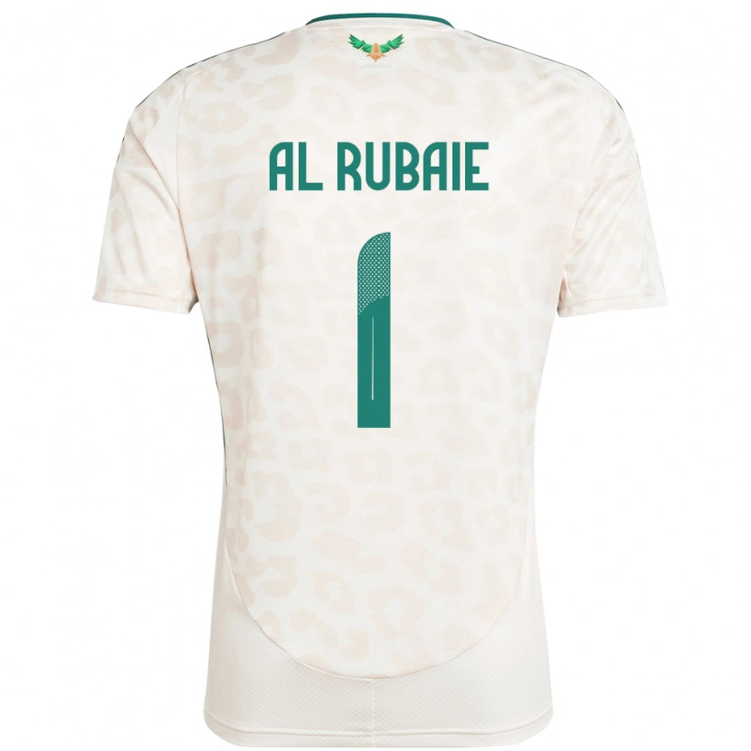 Danxen Børn Saudi-Arabien Mohammed Al Rubaie #1 Hvid Udebane Spillertrøjer 24-26 Trøje T-Shirt