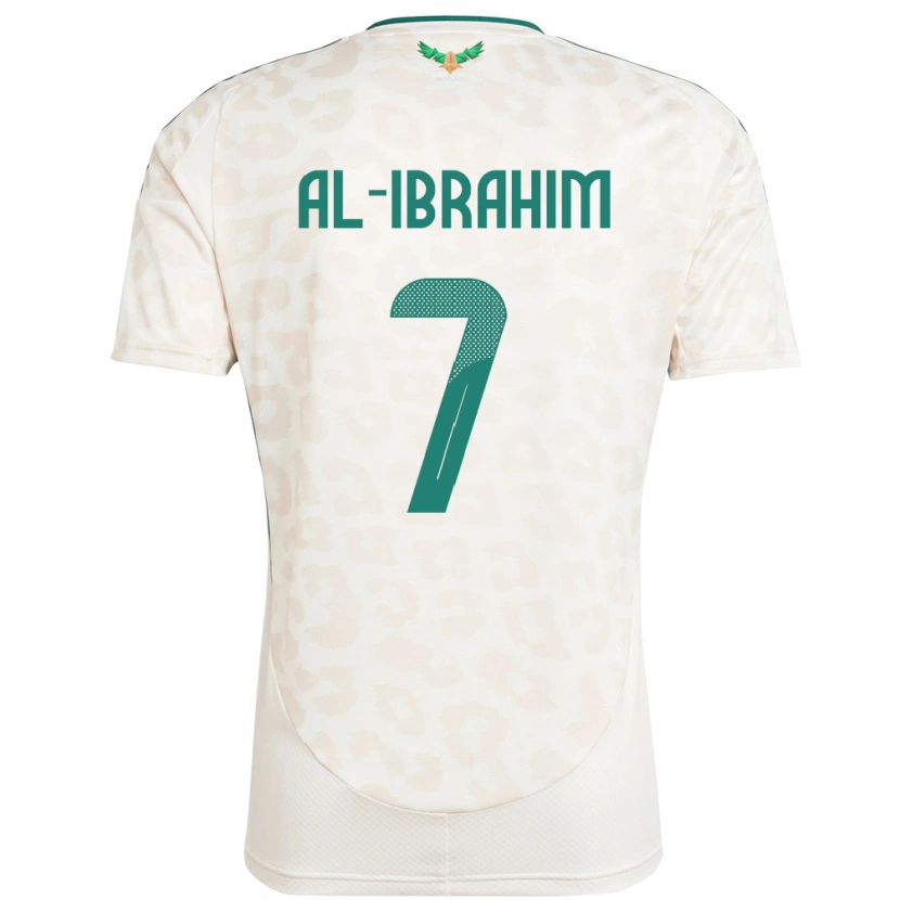 Danxen Børn Saudi-Arabien Noura Al Ibrahim #7 Hvid Udebane Spillertrøjer 24-26 Trøje T-Shirt