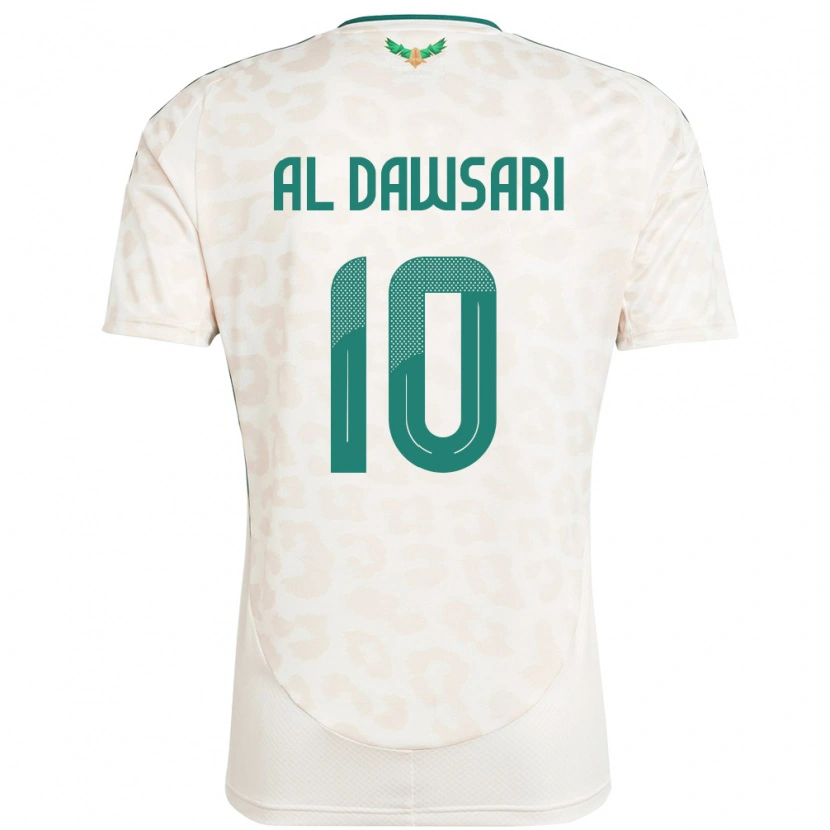 Danxen Børn Saudi-Arabien Salem Al Dawsari #10 Hvid Udebane Spillertrøjer 24-26 Trøje T-Shirt