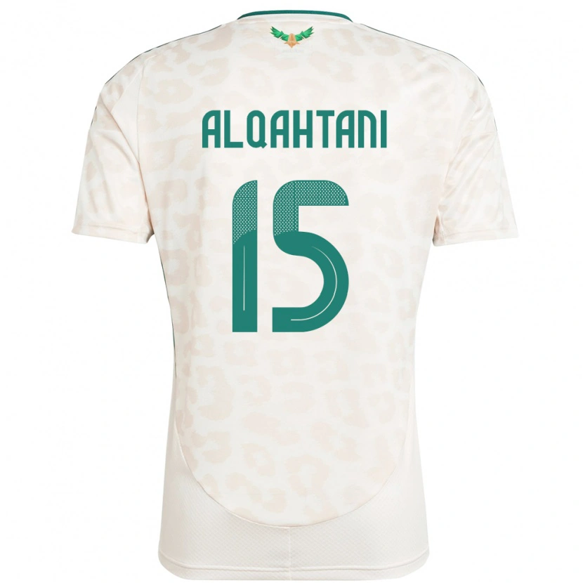 Danxen Børn Saudi-Arabien Mohammed Alqahtani #15 Hvid Udebane Spillertrøjer 24-26 Trøje T-Shirt