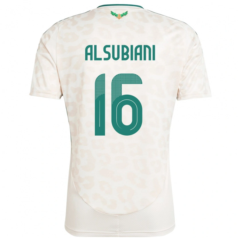 Danxen Børn Saudi-Arabien Faisal Alsubiani #16 Hvid Udebane Spillertrøjer 24-26 Trøje T-Shirt