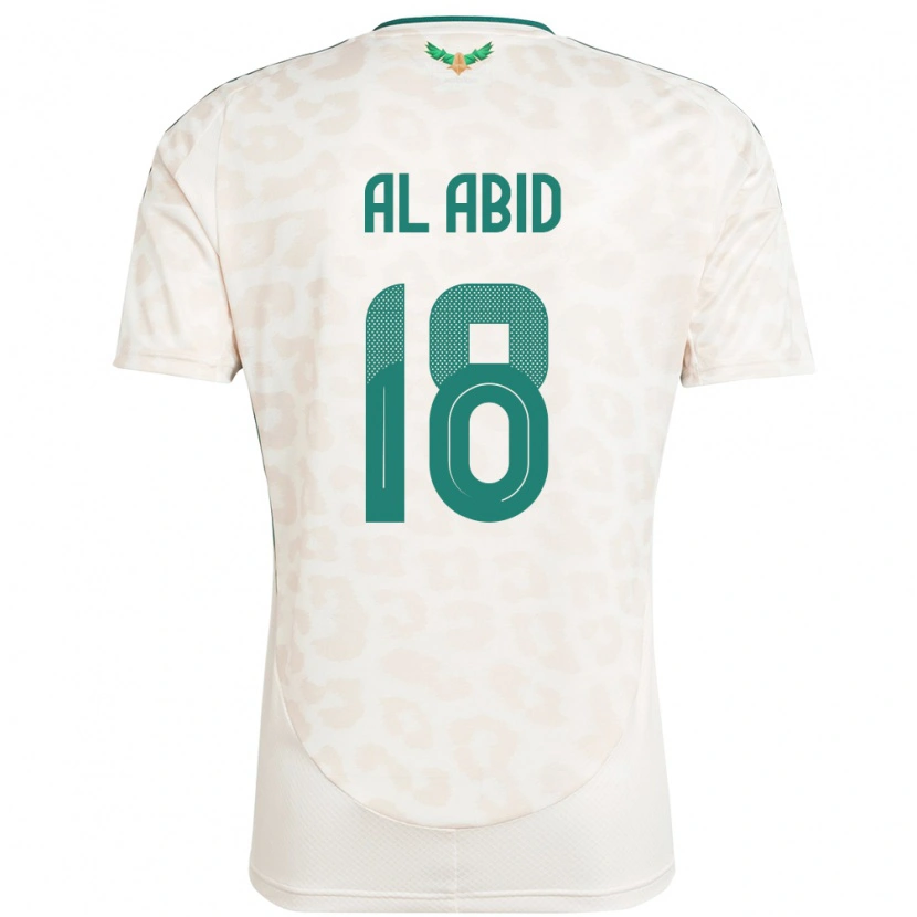 Danxen Børn Saudi-Arabien Nawaf Al Abid #18 Hvid Udebane Spillertrøjer 24-26 Trøje T-Shirt