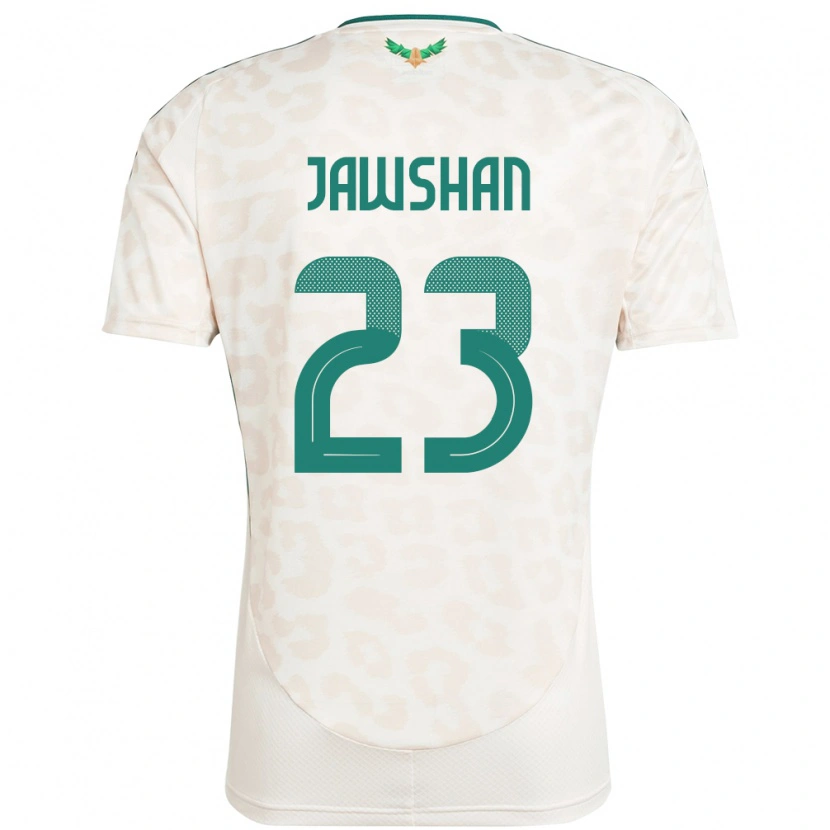 Danxen Børn Saudi-Arabien Yazeed Jawshan #23 Hvid Udebane Spillertrøjer 24-26 Trøje T-Shirt